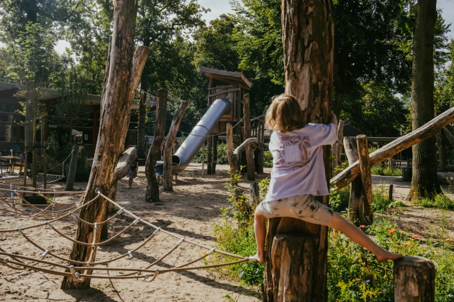 Speeltuin Geversduin met zicht op de glijbaan